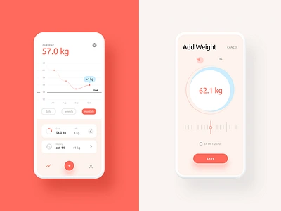 Weight Tracking App app design female females fitness lady mobilr sport ui ux weight weight loss weight tracking weightlifting weightloss weights