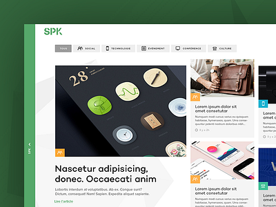 SPK - Blog blog grid icons layout news posts webdesign