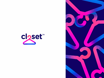Closet Brand Concept branding closet clothes clothing colors design icon identity logo logo design logotype logotypes typography