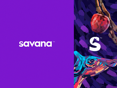 Savana Studio Brand brand branding design flat design gestalt giraffe icon illustration logo logo design savana savanna typography