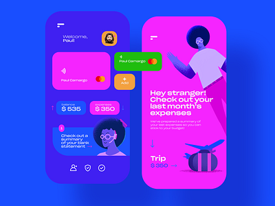 Finance: Mobile App app bank colors design expenses finance flat design flat design flat illustration graphic design illustration pay ui uidesign vector