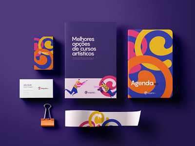 Esquina da arte - Visual identity art school branding design flat flat design flat design flat illustration illustration visual design visual identity