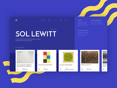 Website about Sol LeWitt interface ui ui design ux web
