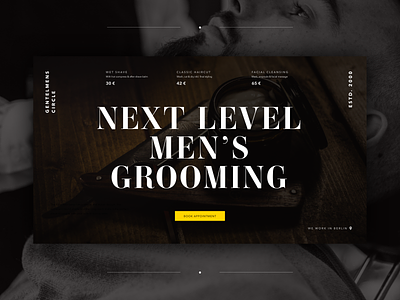 Barbershop Website interface ui web