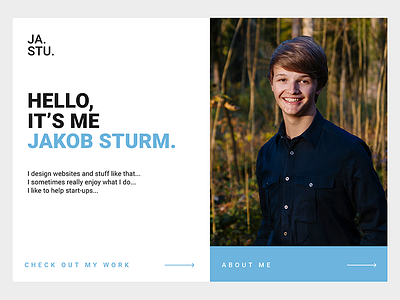 Welcome Page Portfolio collection freelancer index landing page opening portfolio start webdesign work