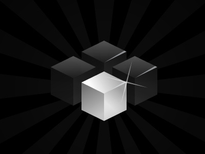 Albino Pixel black corporate gradient highlight icon logo pixels square white