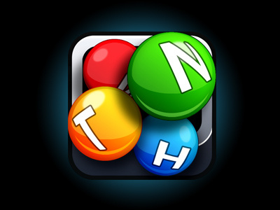 App Icon app app icon balls circles color colour highlights icon ipad ipad icon iphone iphone icon shadows word