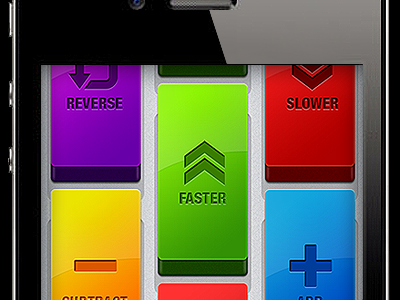 Game Concept button button deep button depth buttons color colour iphone ux
