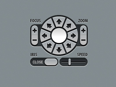 Media / Camera Controls arrows buttons cemaera controls dark ux directional grey ux media buttons media player