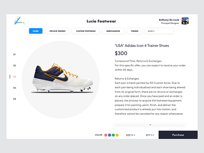 Web Product Page clean design eccomerce sketch sneakers ux white