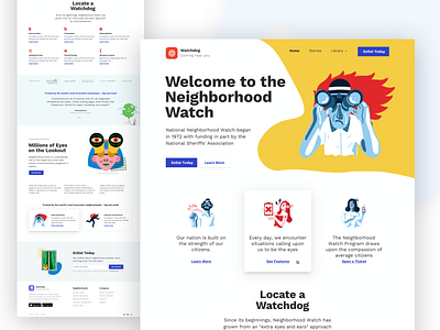 Landing Page | Watchdog 2019 agency business concept contact page contact us design digital marketing illustraion landing page landing page design uidesign user experience user inteface ux uxdesign web web app website website concept