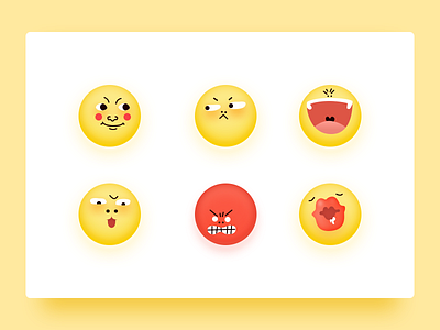 Emoji angry animation app character emoji faces flat like love reactions sad wow