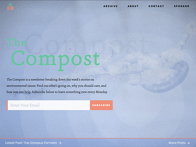 The Compost Website blog compost environment environmental jellyfish newsletter splash texture