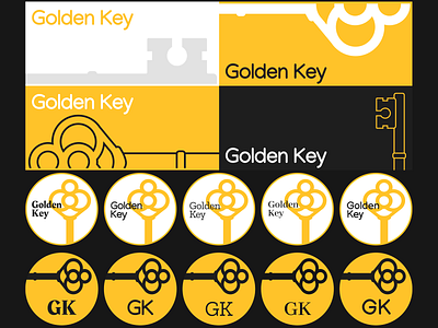 Golden Key Rebranding Social Media Assets branding design figma graphic design logo product design vector