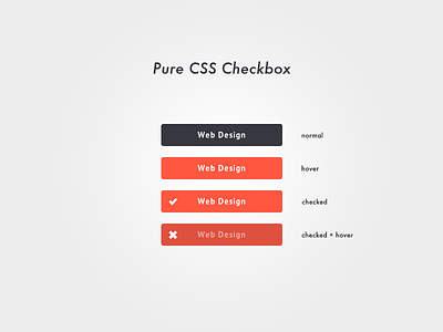 Pure CSS Checkbox button checkbox code css flat form free input minimal simple ui web webdesign