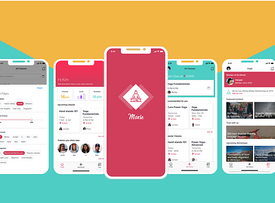 Moxie- Mobile Redesign app design fitness mobile typography ui ux