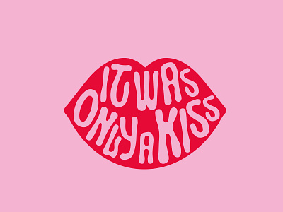 How did it end up like this? design funky illustration kiss lips logo lyrics music pink poster psychedelic red retro the killers typography