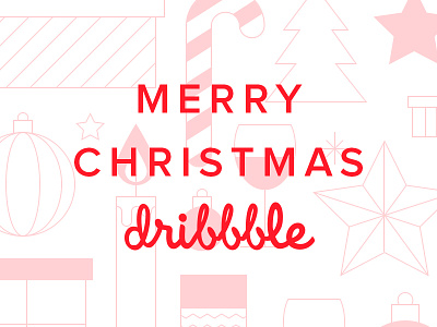 Merry Christmas! To Dribbble, from Saus card dribbble gotham holiday merry christmas red saus
