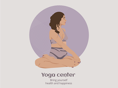 Poster for a yoga center design graphic design illustration poster vector yoga