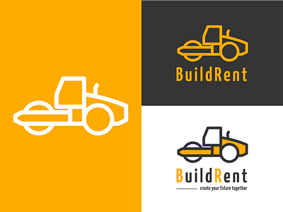 Logo for the rental company "BuidRent" branding building company construction flat graphic design identity illustration logo outline vector