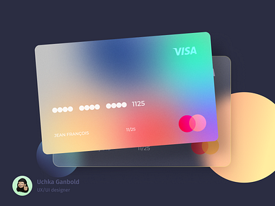 Trendy Credit Card Design with Glass Morphism effect dailyui design figma glassmorphism graphic design ui uidesign uxuidesign