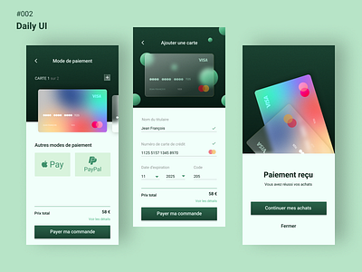 Credit Card Checkout 002 dailyui figma glassmorphism graphic design ui uidesign