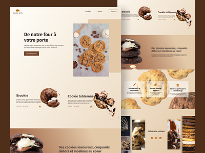 Landing page for a cookie shop 003 dailyui figma landingpage ui uidesign webdesign