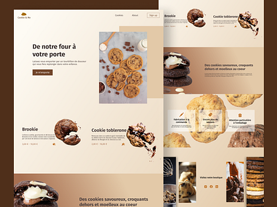 Landing page for a cookie shop