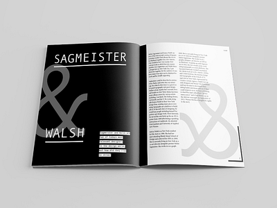 Sagmeister and Walsh Magazine Spread adobe indesign graphic design magazine spread print design typography