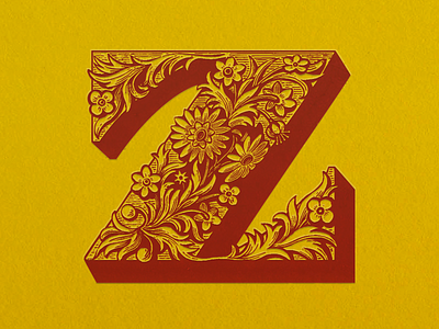 Z-Initial ... alphabet decorative glyph initial typo typography vector graphic z
