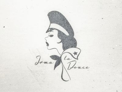 Irma La Douce ... lettering logo mark pin up sailing boat type typeface typo typography