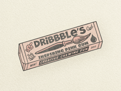 Dribbble Chewing Gum ... chewing gum dribbble grungy lettering retro type typeface typo typography vintage