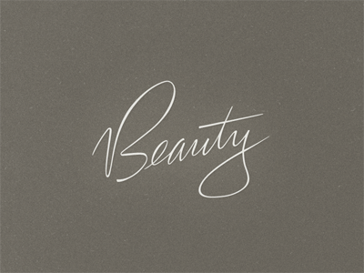 »Beauty« ... calligraphy custom lettering fancy lettering hand lettering penmanship typography