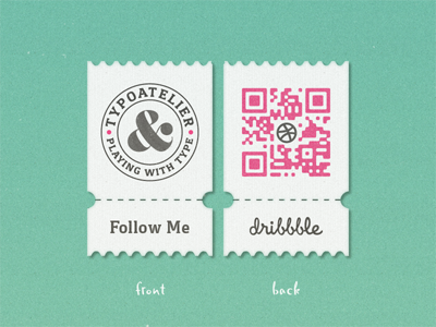 My Dribbble »QR« Coupon ... badge coupon dribbble lettering qr type typeface typo typography