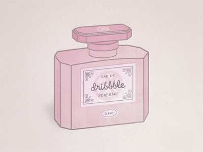 Eau De Dribbble ... dribbble flacon lettering perfume type typeface typo typography vector graphic