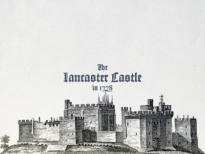 Lancaster Castle ... castle design illustration retro typo typography vector illustration vectorart vectorgraphic
