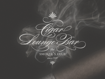 Cigar Lounge ... fancy lettering lettering logo ornament ornamental type typo typography
