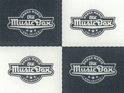 Musicbox Logo ... inverted lettering logo type typeface typo typography