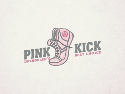 Pink Kick ... dribbble lettering type typo typography vector graphic