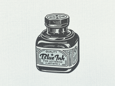 Blue ink ...