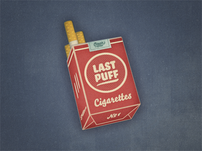 Last Puff ... box cigarettes design lettering smoking stop type typeface typo typography vector graphic