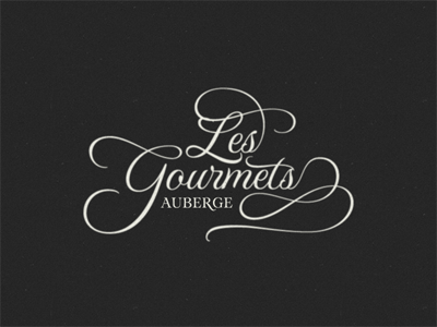 Les Gourmets ... fancy lettering lettering logo type typo typography