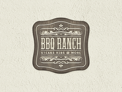 BBQ Ranch Final ... lettering ornamental ornaments retro sign type typo typography