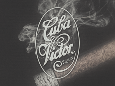 Cuba Victor Cigars ... cigar fany hand lettering label lettering logo type typo typography