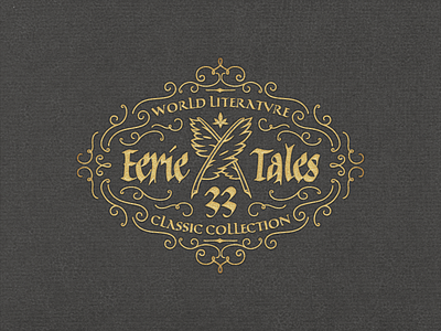 Eerie Tales Label Final ... label lettering ornamental retro sign type typo typography