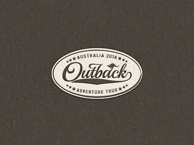 Outback ... badge grungy lettering logo retro stamp type typo typography