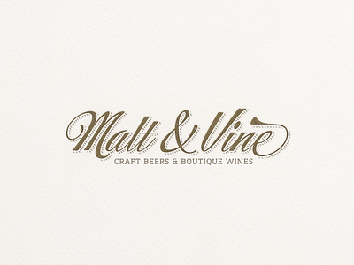 Malt & Vine ... fancy lettering lettering logo type typo typography wordmark