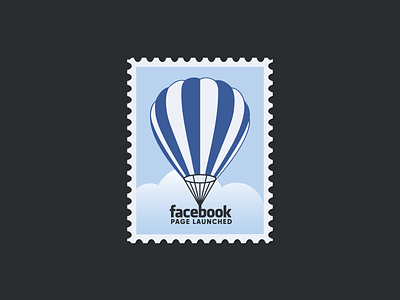 FB Page Launch ... facebook icon illustraion postage stamp typo typography vector illustration vectorgraphic