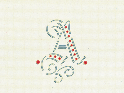 Fancy Letter »A« ... fancy lettering initial lettering stencil typo typography