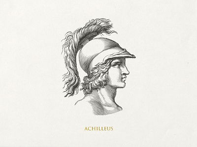 Achilleus ... illustration line art lineart linework vector graphic vector illustration